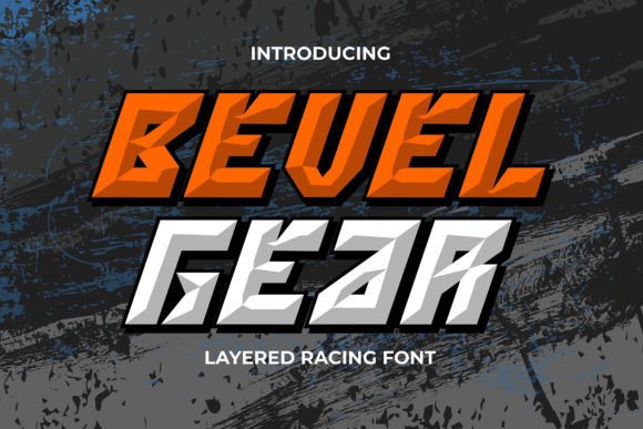 Bevel Gear: Racing Font with Dynamic 3D Layers