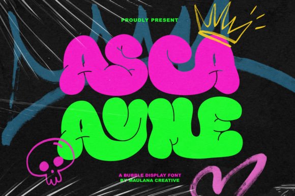 Discover the Playful Charm of Asca Ayme Bubble Display Font