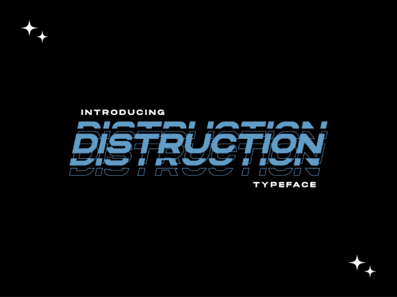 Distruction: A Modern Display Font for Bold Projects