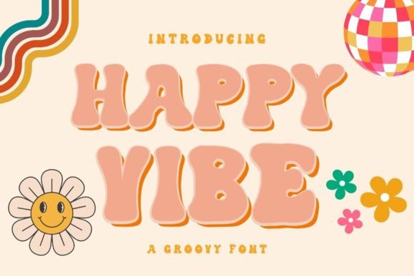Happy Vibe: A Retro Groovy Font with a Dark Twist