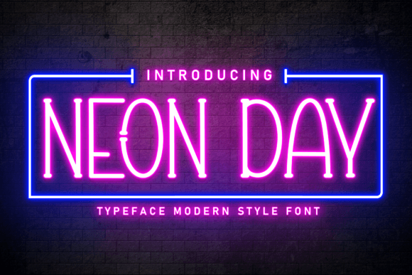Neon Day: A Modern Display Font for Vibrant Designs