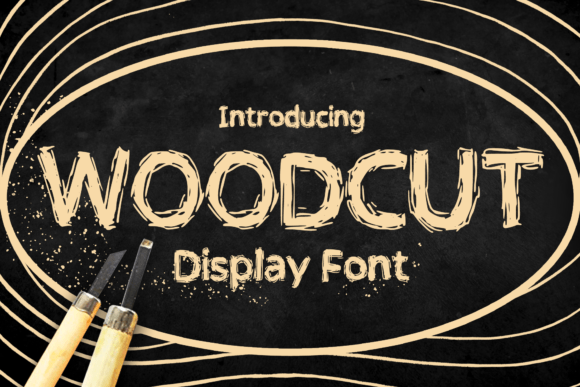 Woodcut: A Cool Grunge Display Font for Creative Projects